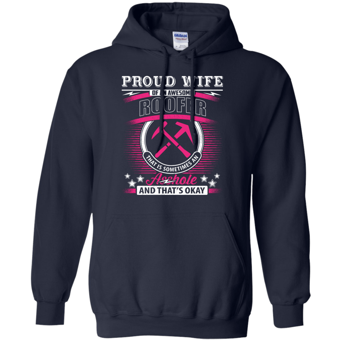 Proud Wife Of An Awesome Roofer T-Shirt & Hoodie | Teecentury.com
