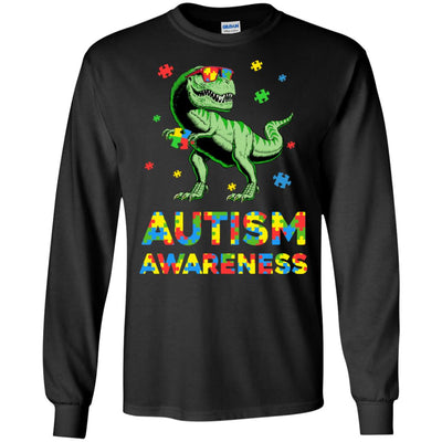 Dinosaur Puzzle Autism Awareness For Boys Girls T-Shirt & Hoodie | Teecentury.com