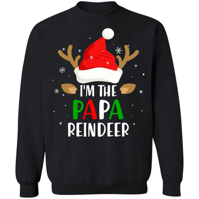 I'm The Papa Reindeer Matching Family Christmas T-Shirt & Sweatshirt | Teecentury.com