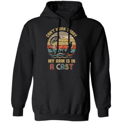Vintage Fishing Tee Can't Work Today My Arm Is In A Cast T-Shirt & Hoodie | Teecentury.com