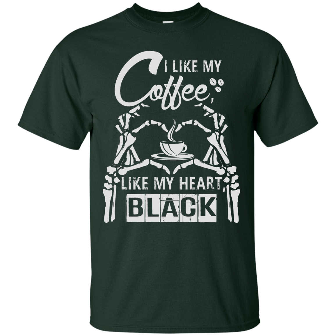 I Like My Coffee Like My Heart Black T-Shirt & Hoodie | Teecentury.com