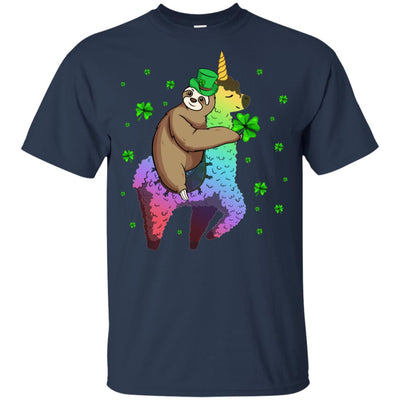 Leprechaun Sloth Riding Llama Unicorn St Patricks Day Youth Youth Shirt | Teecentury.com