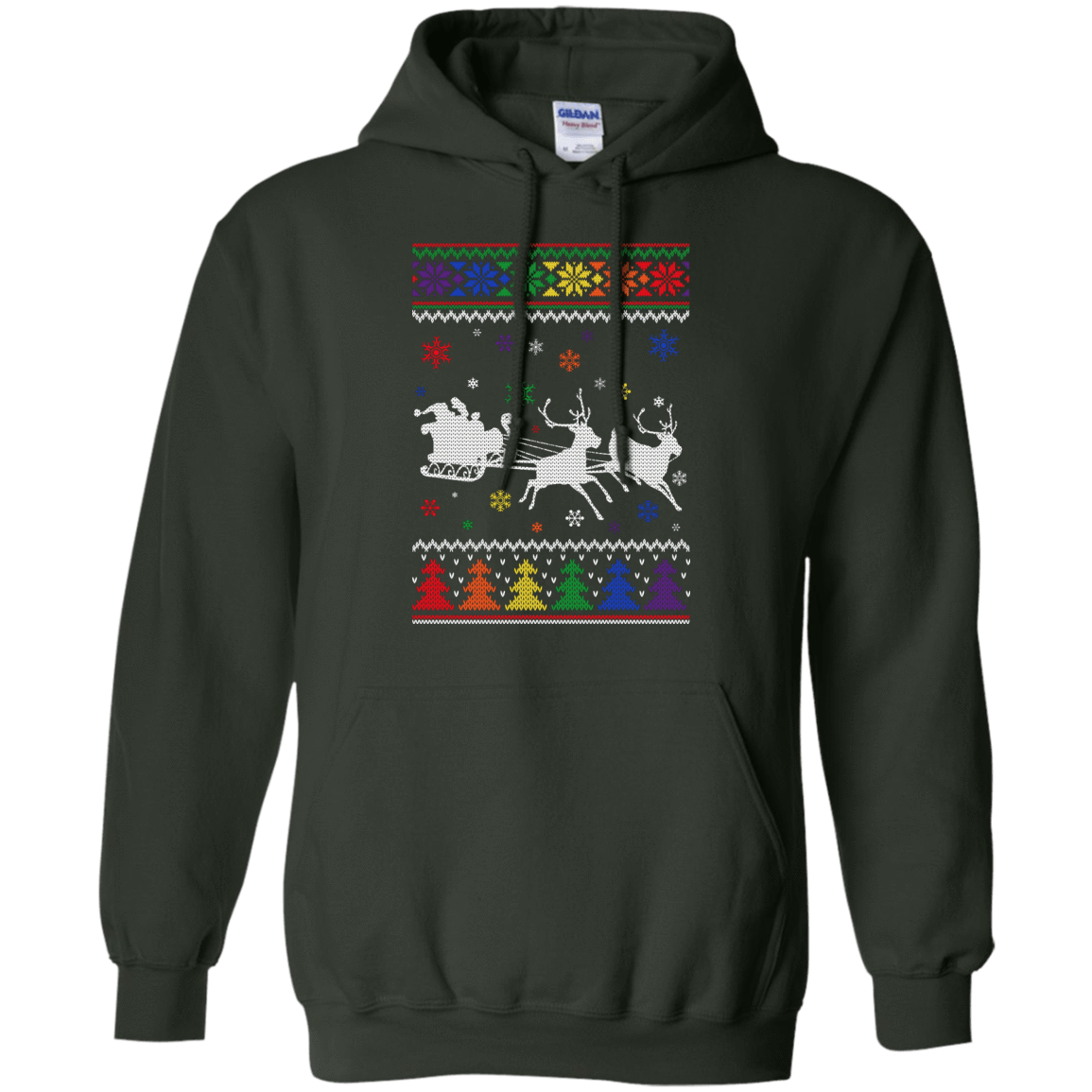 Rainbow Christmas Through The Snow Together T-Shirt & Hoodie | Teecentury.com