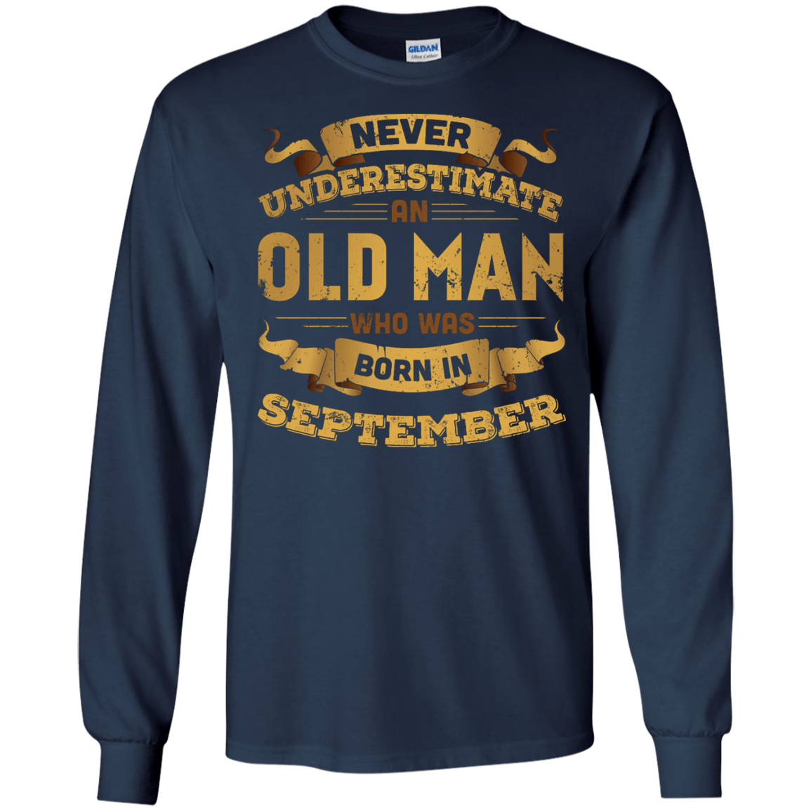 Never Underestimate An Old Man Who Was Born In September T-Shirt & Hoodie | Teecentury.com