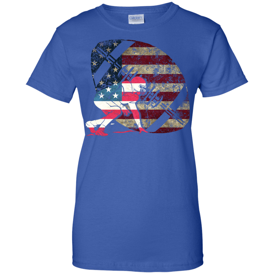Tackle Football America Flag T-Shirt & Hoodie | Teecentury.com