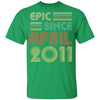 Epic Since April 2011 Vintage 11th Birthday Gifts Youth Youth Shirt | Teecentury.com