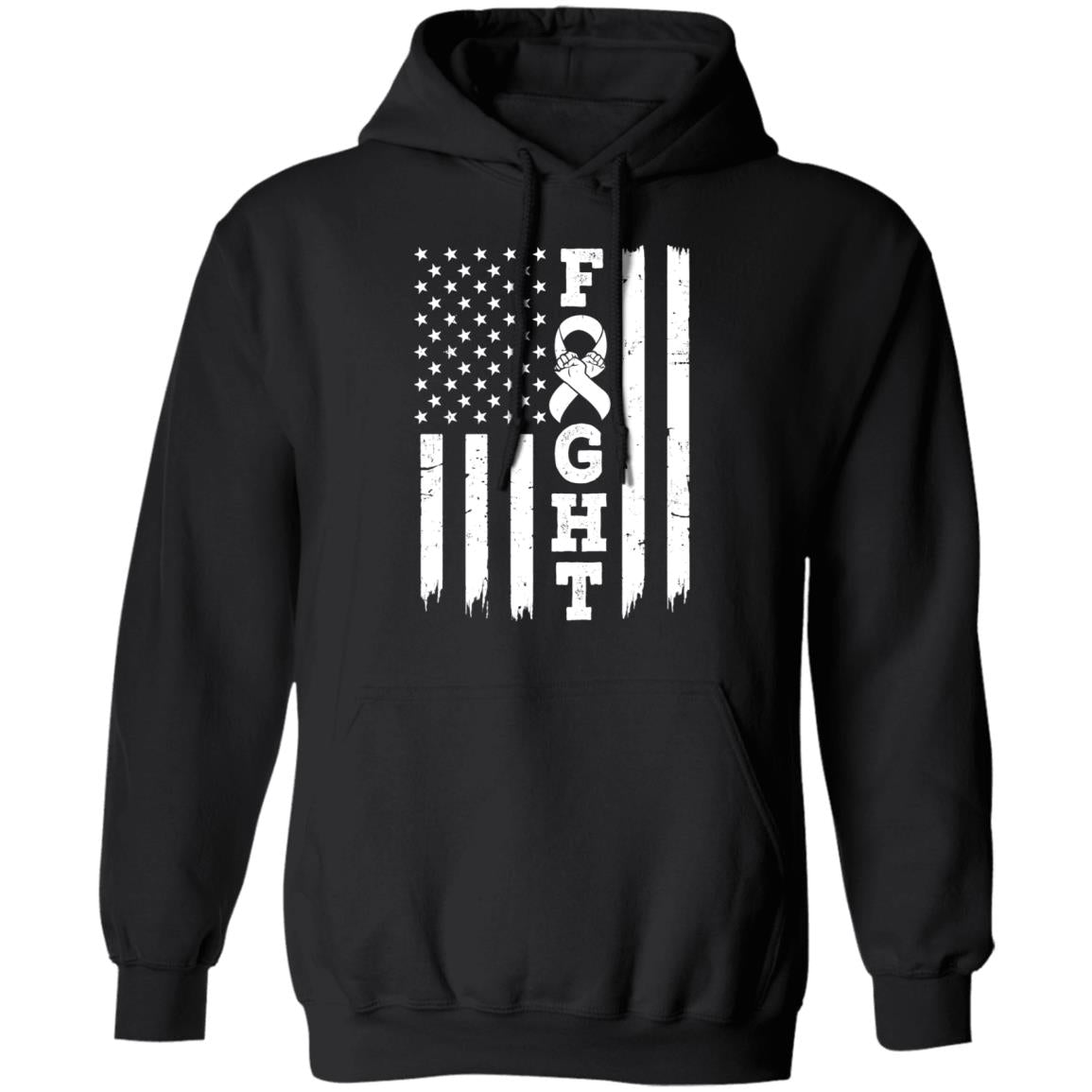 Lung Cancer Awareness American Flag Distressed T-Shirt & Hoodie | Teecentury.com