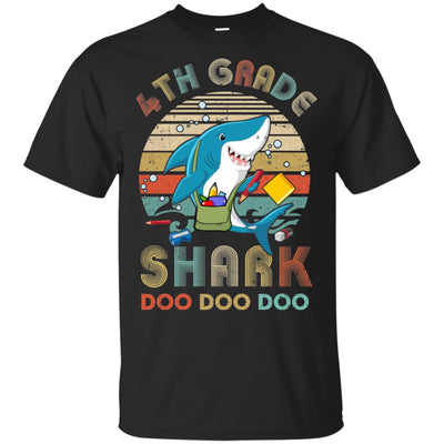 4th Grade Shark Doo Doo Doo Funny Back To School T-Shirt & Hoodie | Teecentury.com