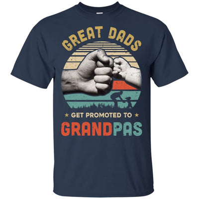 Vintage Great Dads Get Promoted To Grandpas Funny Dad T-Shirt & Hoodie | Teecentury.com