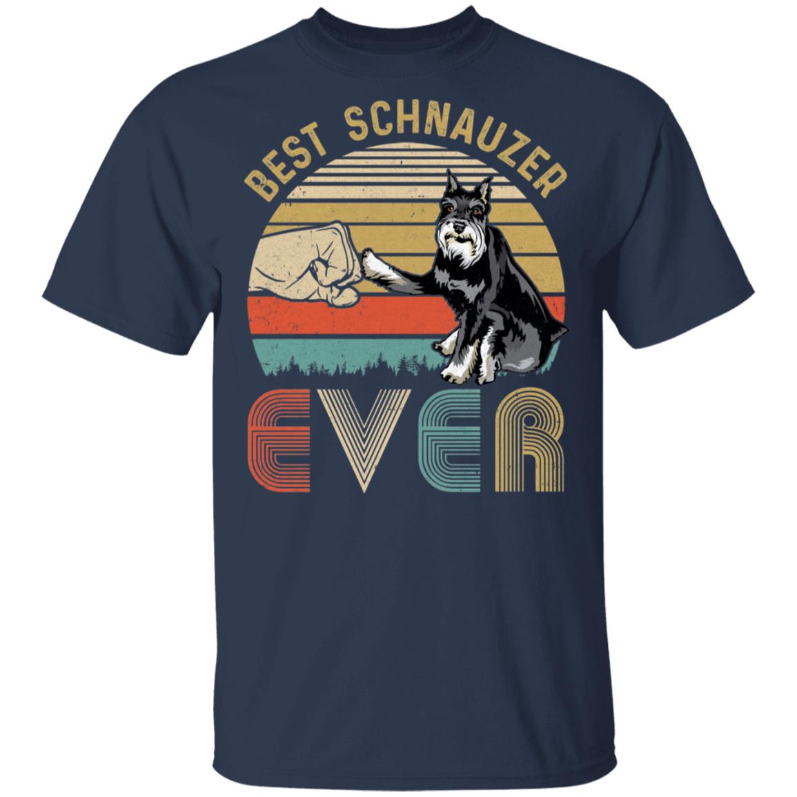 Vintage Best Schnauzer Dad Ever Bump Fit Funny Dad Gifts T-Shirt & Hoodie | Teecentury.com