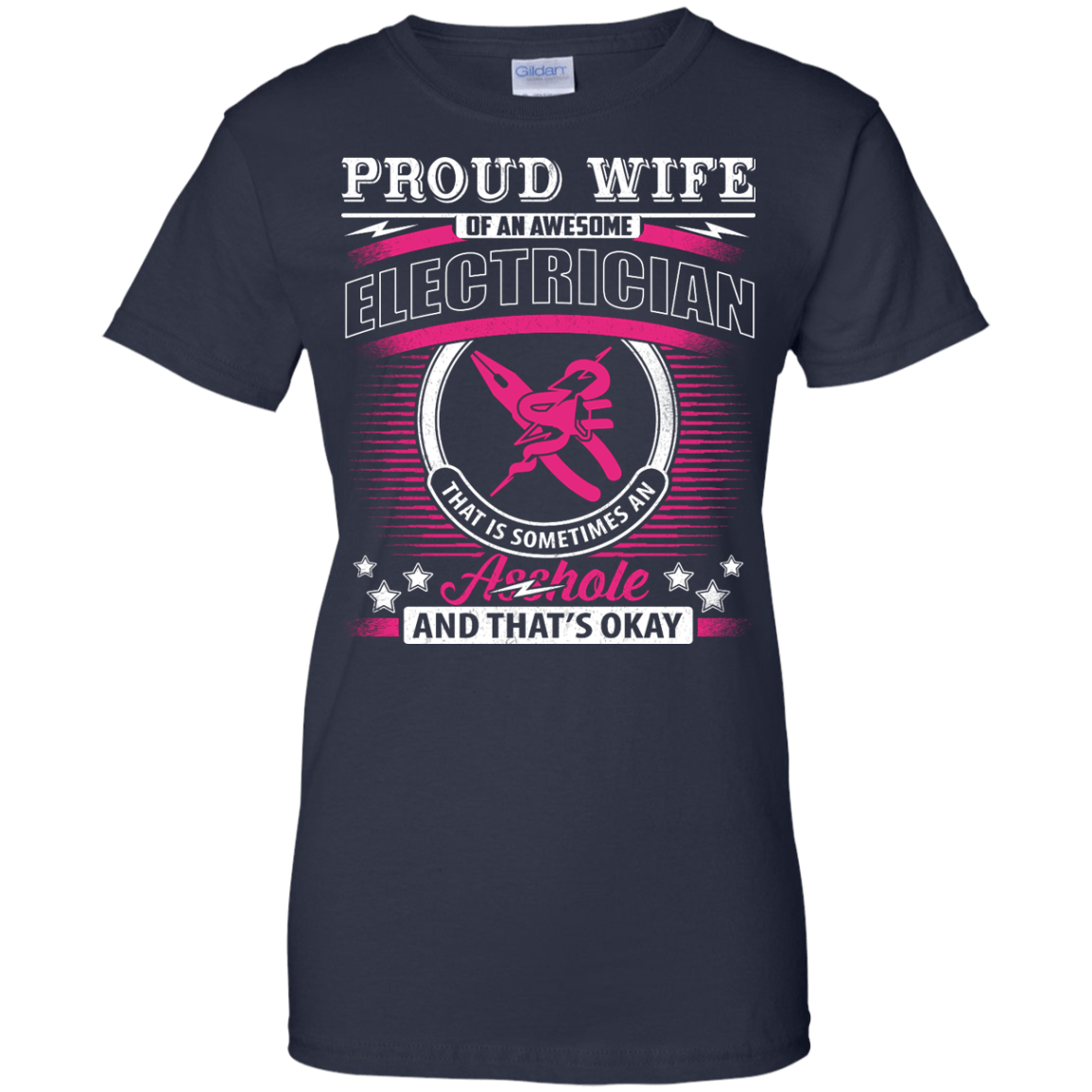 Proud Wife Of An Awesome Electrician T-Shirt & Hoodie | Teecentury.com