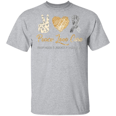 Peace Love Cure Parkinson's Disease T-Shirt & Hoodie | Teecentury.com