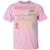 Awesome Since January 2008 Vintage 14th Birthday Gifts Youth Youth Shirt | Teecentury.com