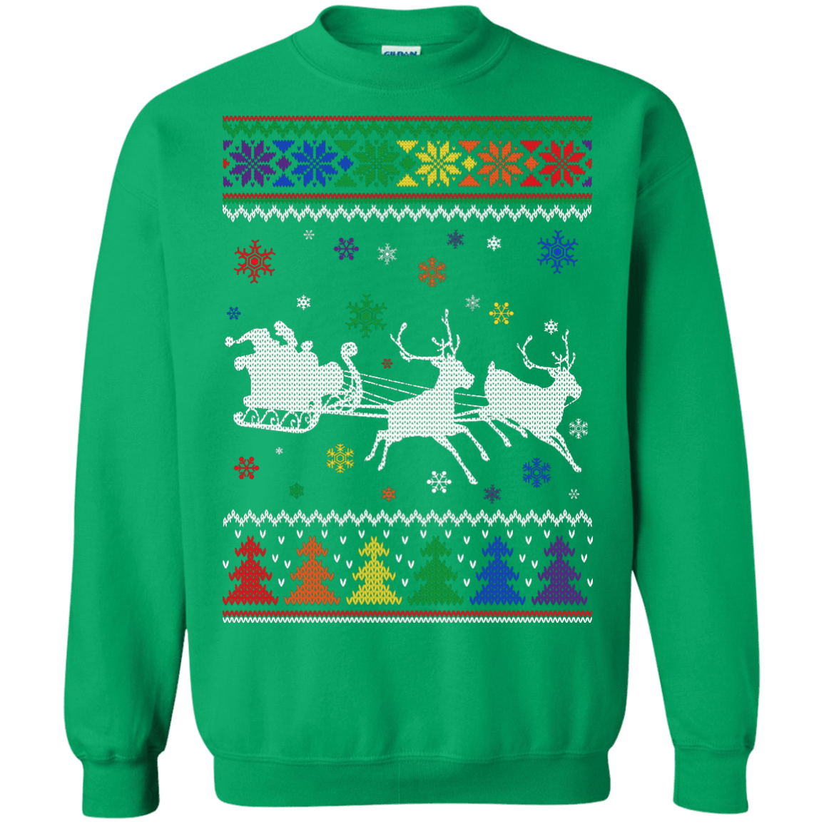 Rainbow Christmas Through The Snow Together T-Shirt & Hoodie | Teecentury.com