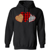 Three Hearts Leopard Buffalo Plaid Valentine's Day T-Shirt & Hoodie | Teecentury.com