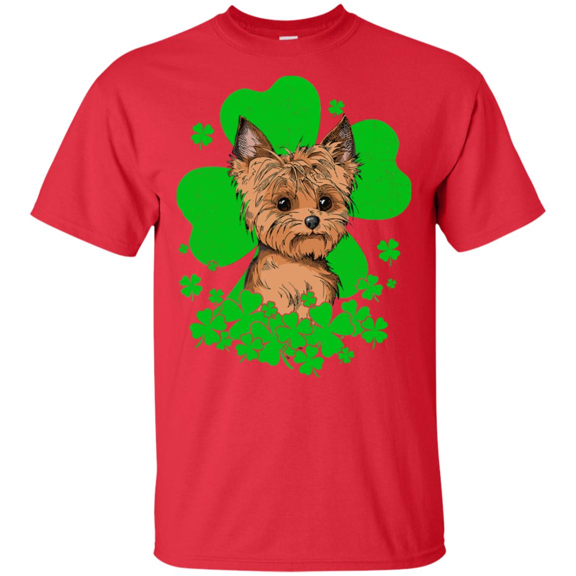 Yorkie St. Patrick's Day Clovers T-Shirt & Hoodie | Teecentury.com