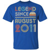 Legend Since August 2011 Vintage 11th Birthday Gifts Youth Youth Shirt | Teecentury.com