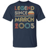Legend Since March 2005 Vintage 17th Birthday Gifts T-Shirt & Hoodie | Teecentury.com
