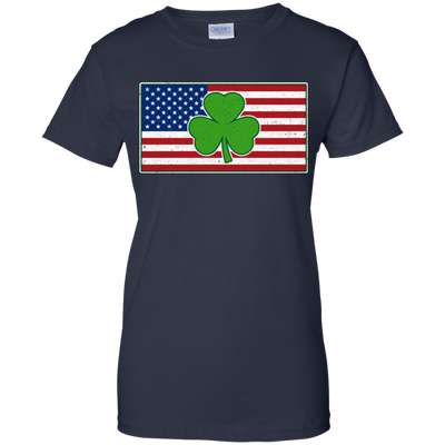 Shamrock Ireland USA Irish American Flag Gift T-Shirt & Hoodie | Teecentury.com