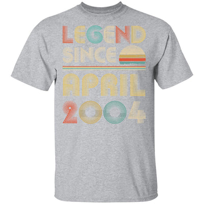 Legend Since April 2004 Vintage 18th Birthday Gifts T-Shirt & Hoodie | Teecentury.com