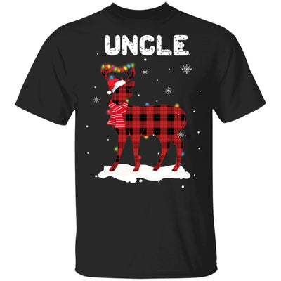 Uncle Deer Red Plaid Christmas Family Matching Pajamas T-Shirt & Sweatshirt | Teecentury.com