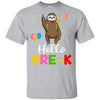Funny Hello Pre-K Gift Back To School Sloth Gift Youth Youth Shirt | Teecentury.com