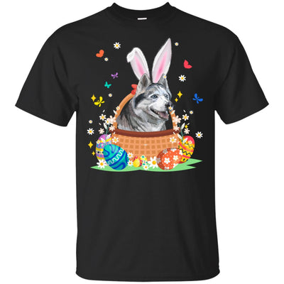 Siberian Husky Bunny Hat Rabbit Easter Eggs T-Shirt & Hoodie | Teecentury.com