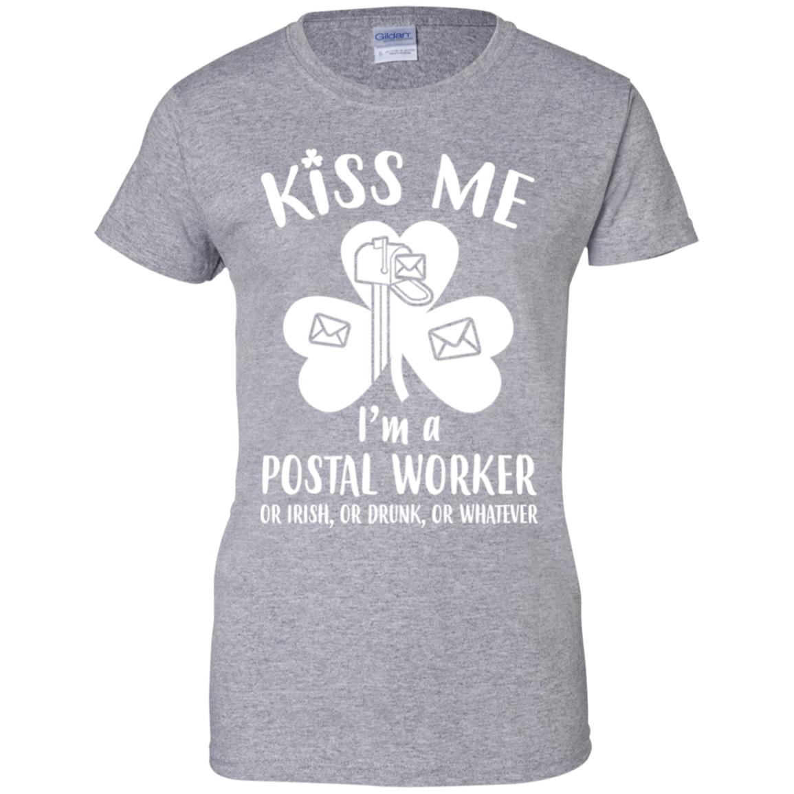 Kiss Me Im A Postal Worker Irish Drunk St Patricks Day T-Shirt & Hoodie | Teecentury.com