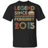 Legend Since February 2015 Vintage 7th Birthday Gifts Youth Youth Shirt | Teecentury.com