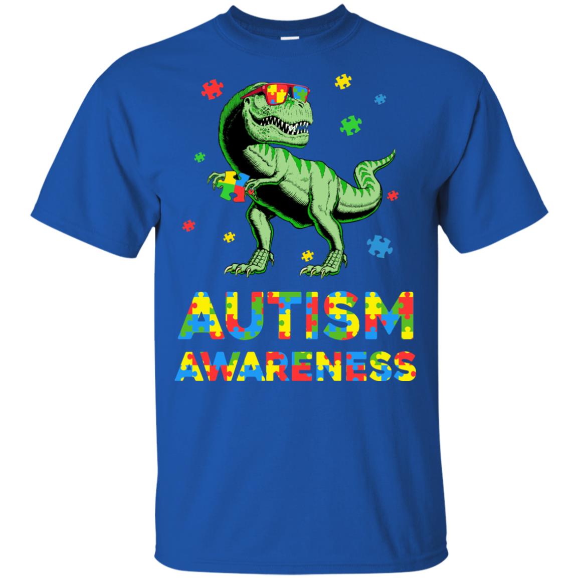 Dinosaur Puzzle Autism Awareness For Boys Girls Youth Youth Shirt | Teecentury.com