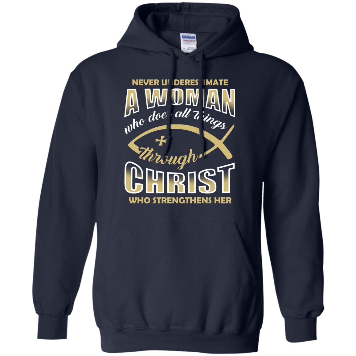 Who Does All Things Through Christ Who Strengthens Her T-Shirt & Hoodie | Teecentury.com