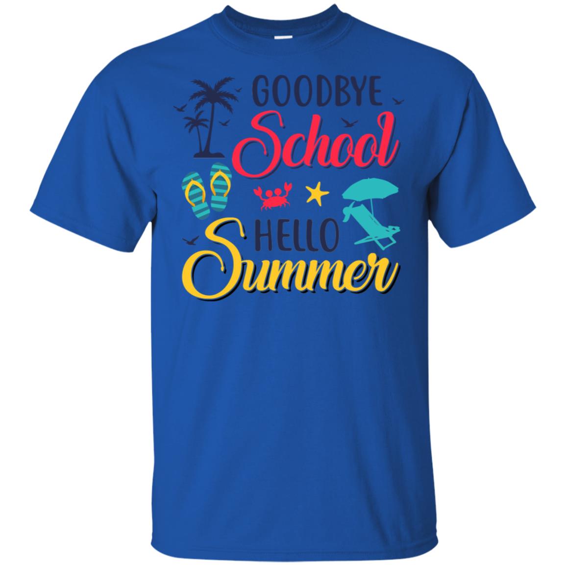 Goodbye School Hello Summer Vintage Retro Style T-Shirt & Hoodie | Teecentury.com