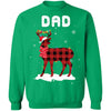 Dad Deer Red Plaid Christmas Family Matching Pajamas T-Shirt & Sweatshirt | Teecentury.com