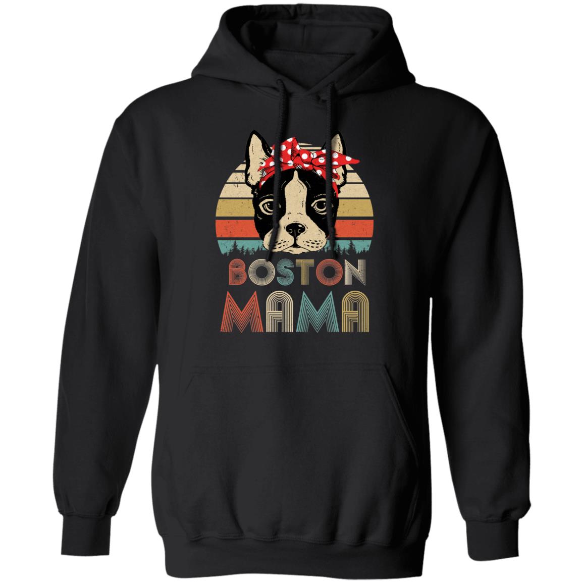 Brown Boston Terrier Mama Bostie Mom Gifts Vintage Women T-Shirt & Hoodie | Teecentury.com