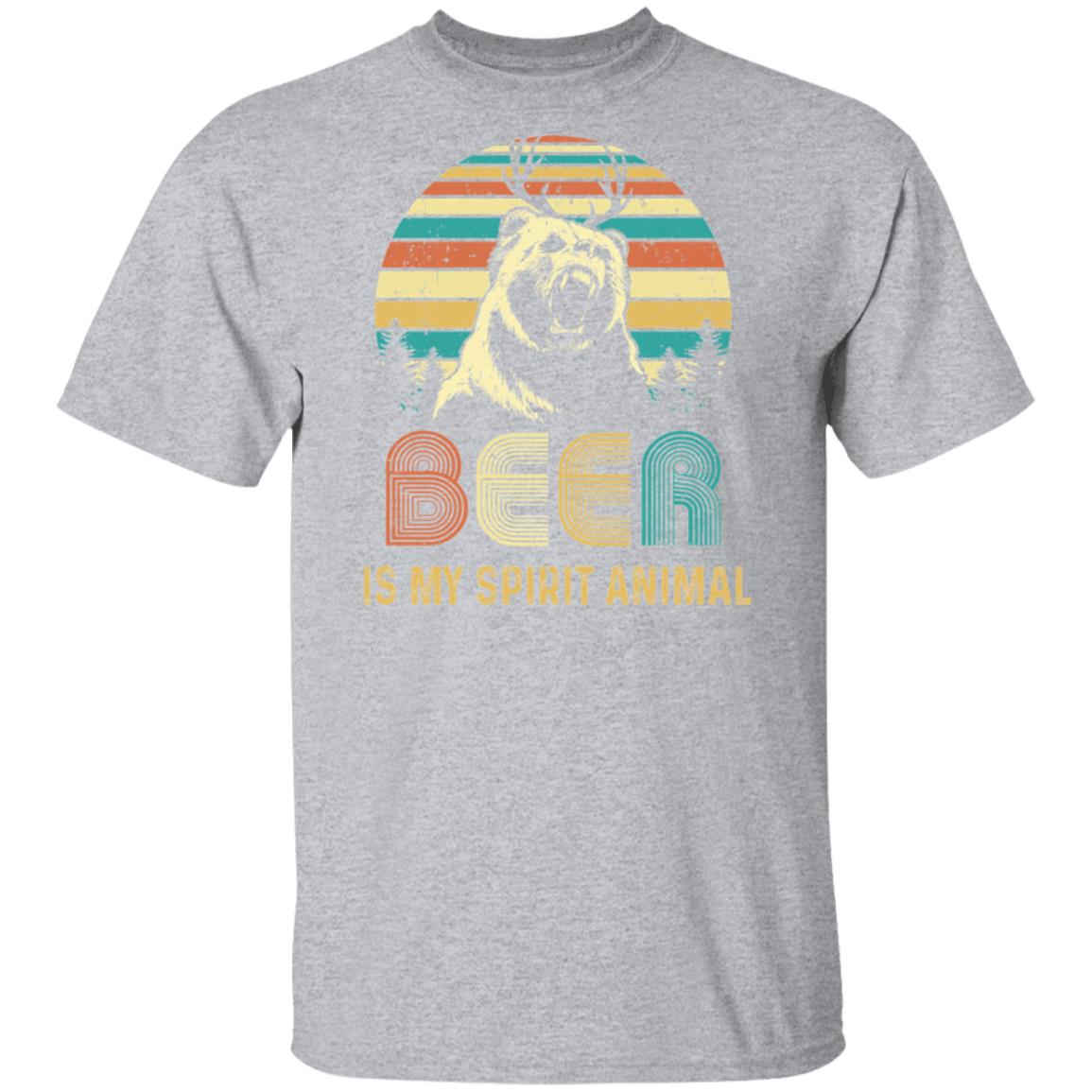 Beer Is My Spirit Animal Vintage Bear Lover Gifts T-Shirt & Hoodie | Teecentury.com