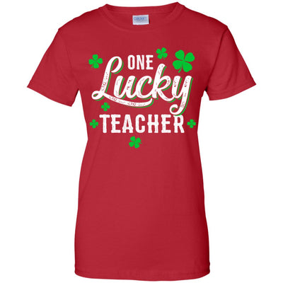 One Lucky Teacher Irish Shamrocks Funny St Patrick Day T-Shirt & Hoodie | Teecentury.com