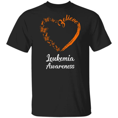Butterfly Believe Leukemia Awareness Ribbon Gifts T-Shirt & Hoodie | Teecentury.com