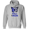 I Wear Blue For My Mom Butterfly Colon Prostate Cancer T-Shirt & Hoodie | Teecentury.com