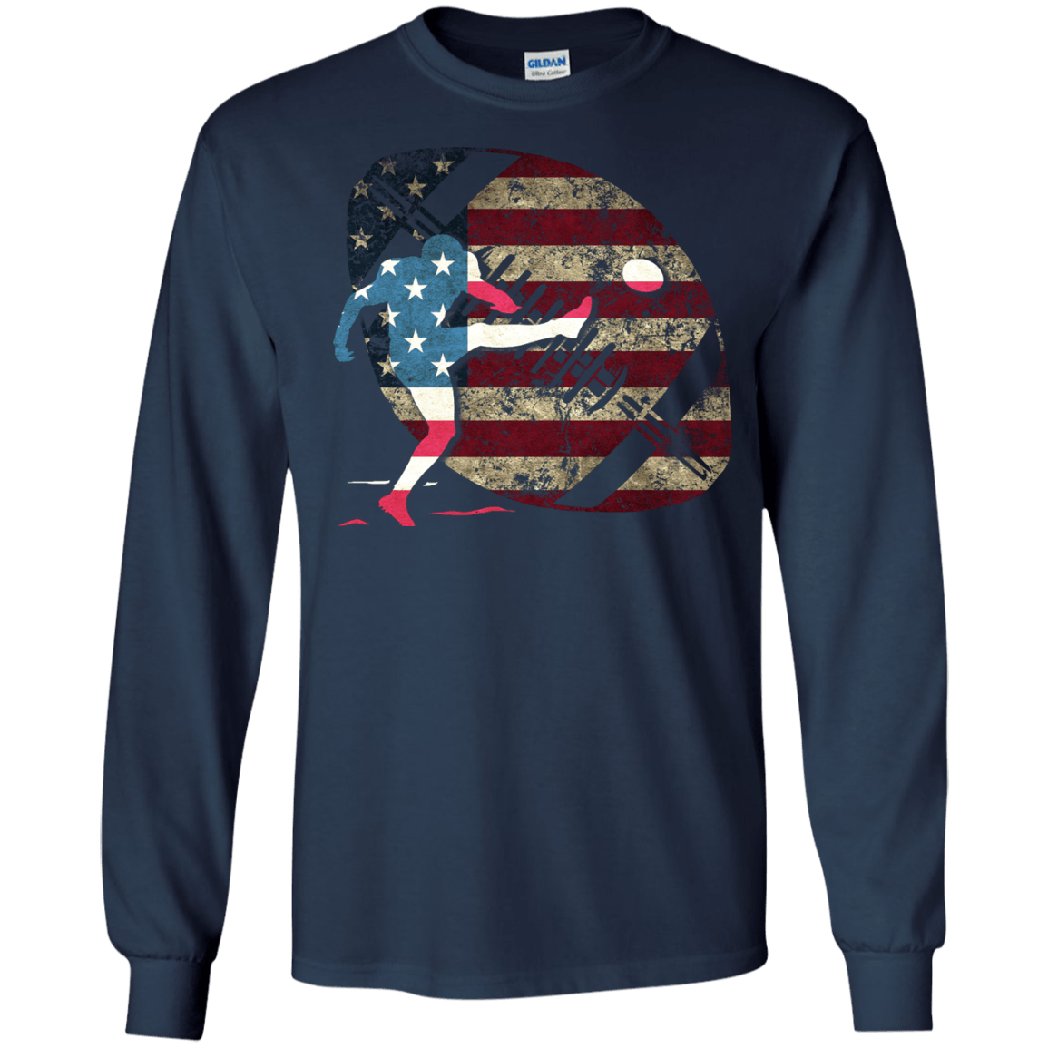 Kicker Football America Flag T-Shirt & Hoodie | Teecentury.com