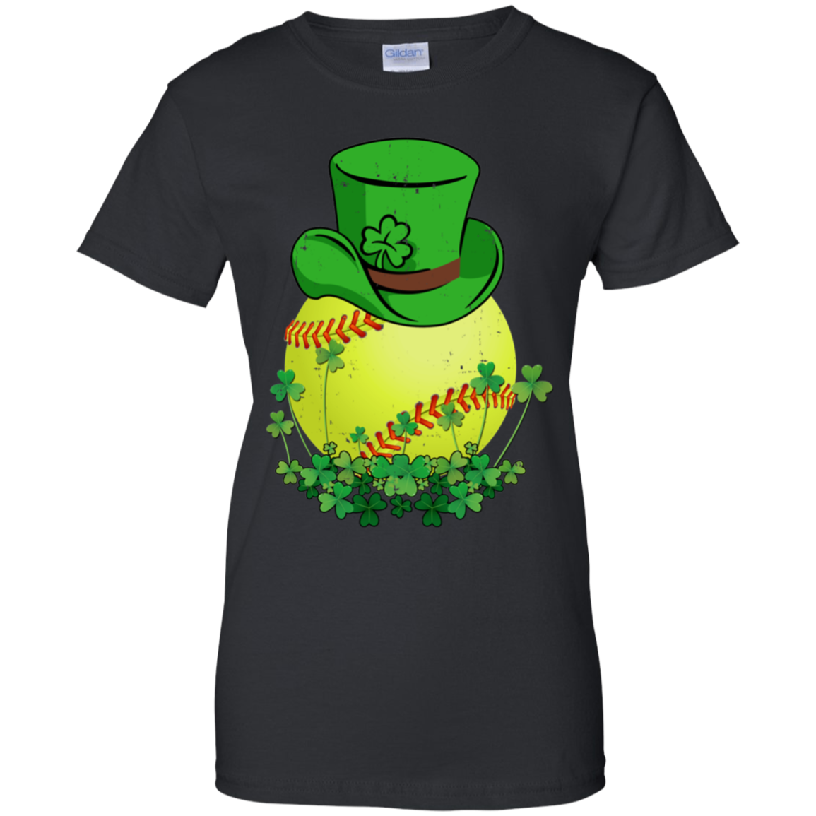Shamrock Softball Leprechaun St Patricks Day T-Shirt & Hoodie | Teecentury.com