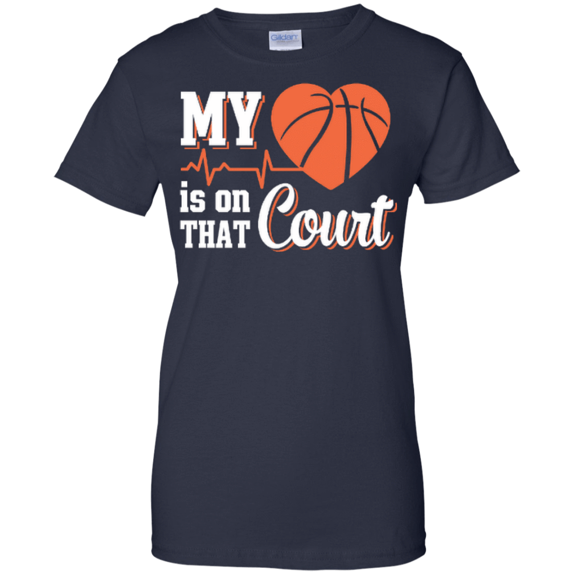 My Heart Is On That Court Basketball T-Shirt & Hoodie | Teecentury.com