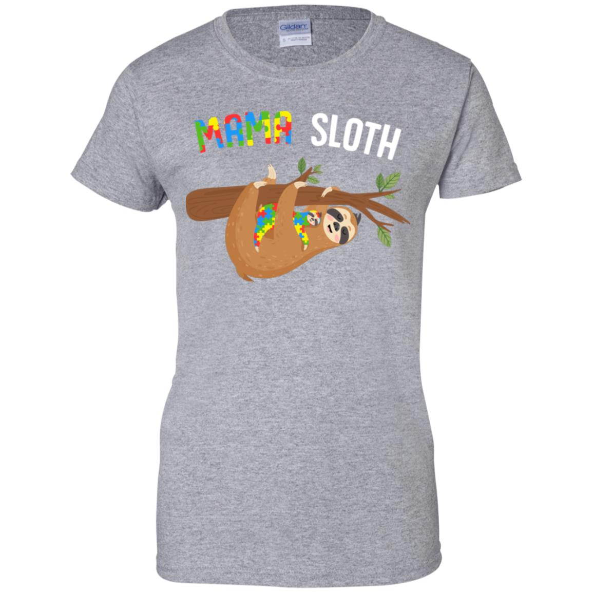 Mama Sloth Autism Awareness Mom Gift T-Shirt & Hoodie | Teecentury.com