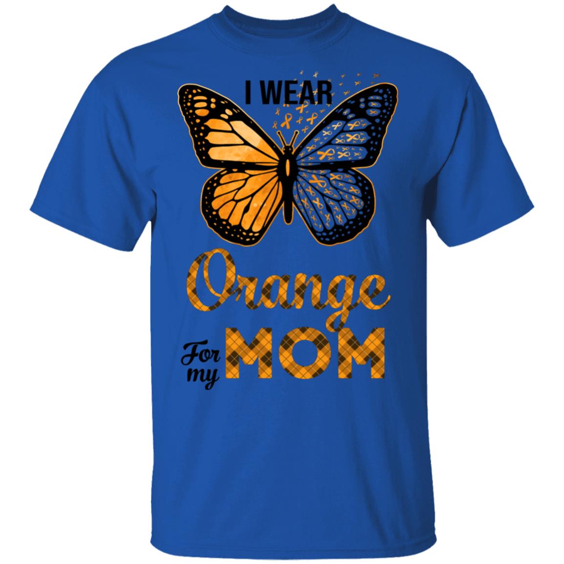 I Wear Orange For My Mom Butterfly Leukemia MS Awareness T-Shirt & Hoodie | Teecentury.com
