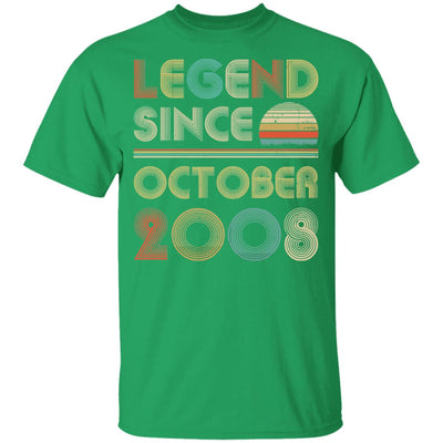 Legend Since October 2008 Vintage 14th Birthday Gifts Youth Youth Shirt | Teecentury.com