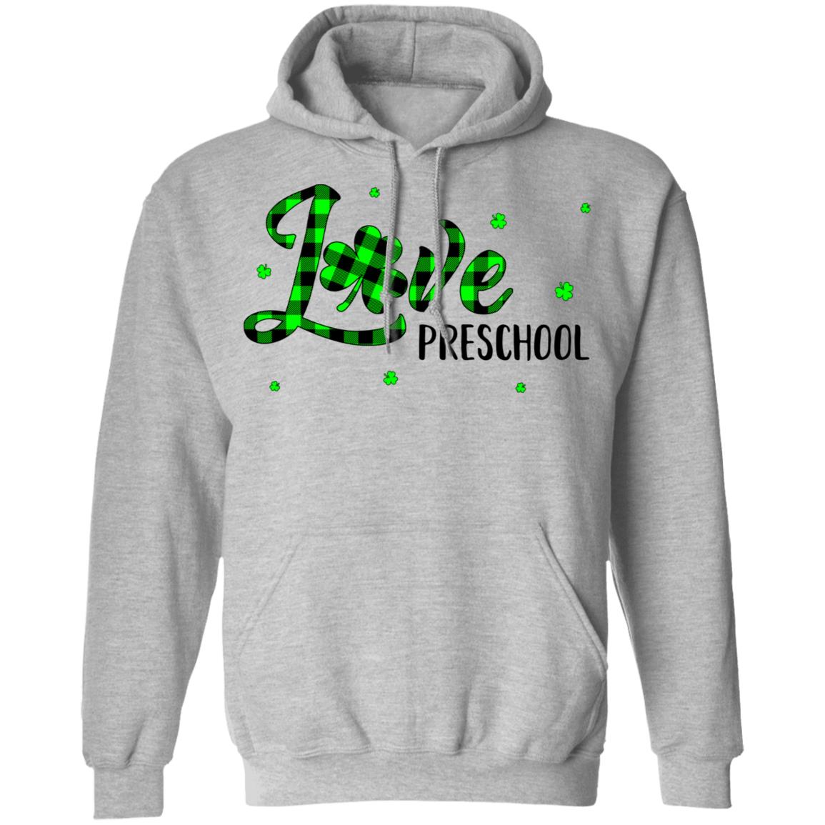 St Patricks Day Gift Preschool Teacher Plaid Shamrock T-Shirt & Hoodie | Teecentury.com