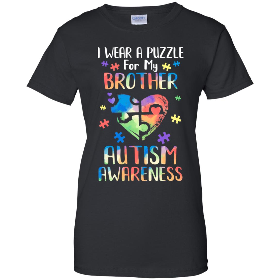 I Wear A Puzzle For My Brother Autism Awareness T-Shirt & Hoodie | Teecentury.com