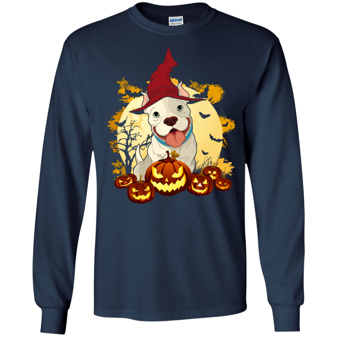Pitbull Halloween Pumpkin T-Shirt & Hoodie | Teecentury.com