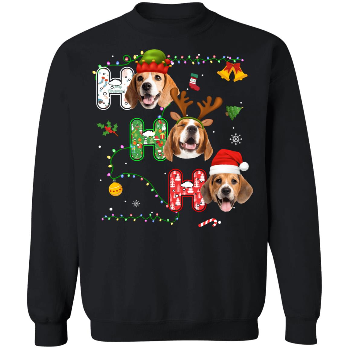 Christmas Ho Ho Ho Beagle Lover Funny Xmas Gift T-Shirt & Sweatshirt | Teecentury.com