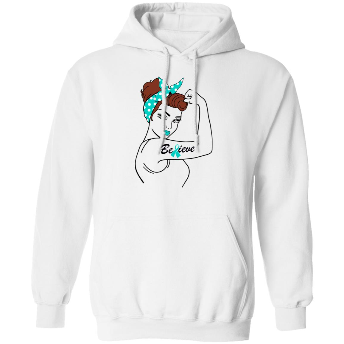 Support Ovarian Cancer Awareness Warrior Believe T-Shirt & Hoodie | Teecentury.com