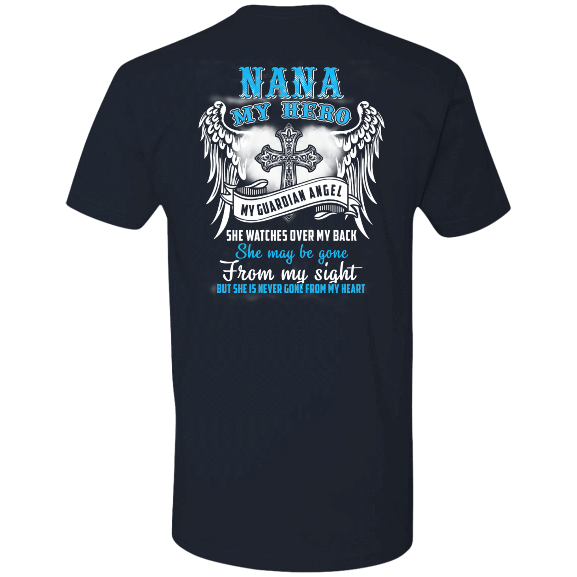 My Nana My Hero My Guardian Angel She Watches Over My Back T-Shirt & Hoodie | Teecentury.com